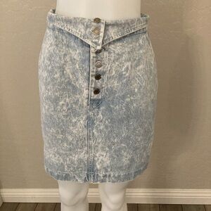 Vintage Entre Acid Wash Denim Skirt Jr 11